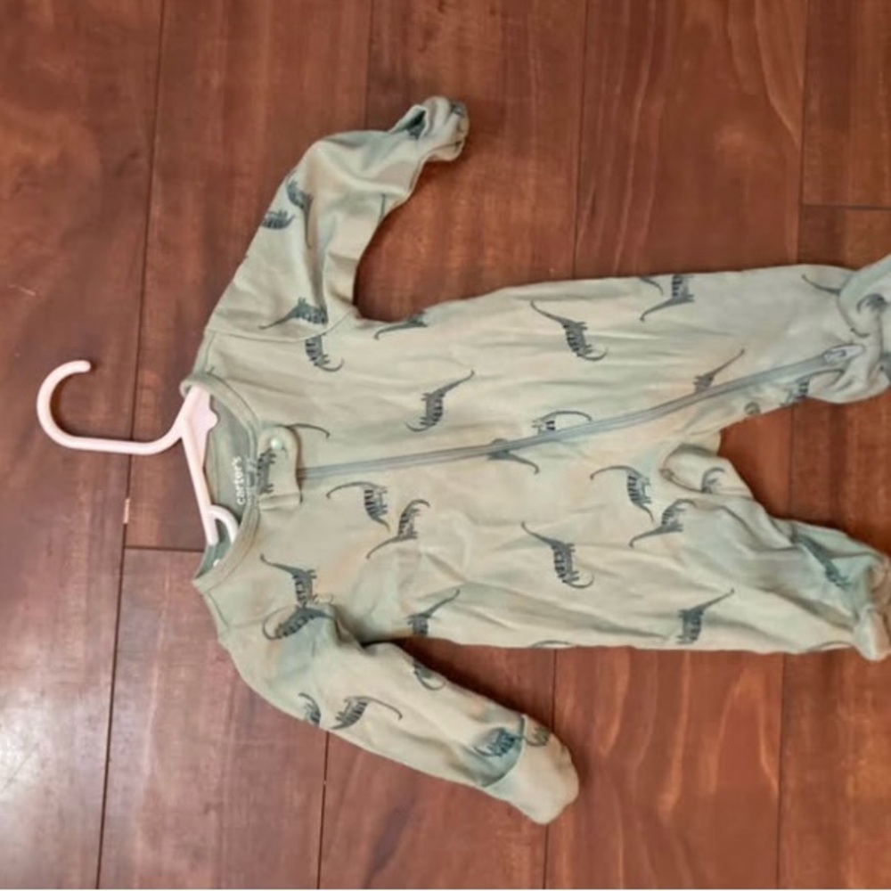Carter's Green Dinosaur Baby Sleeper